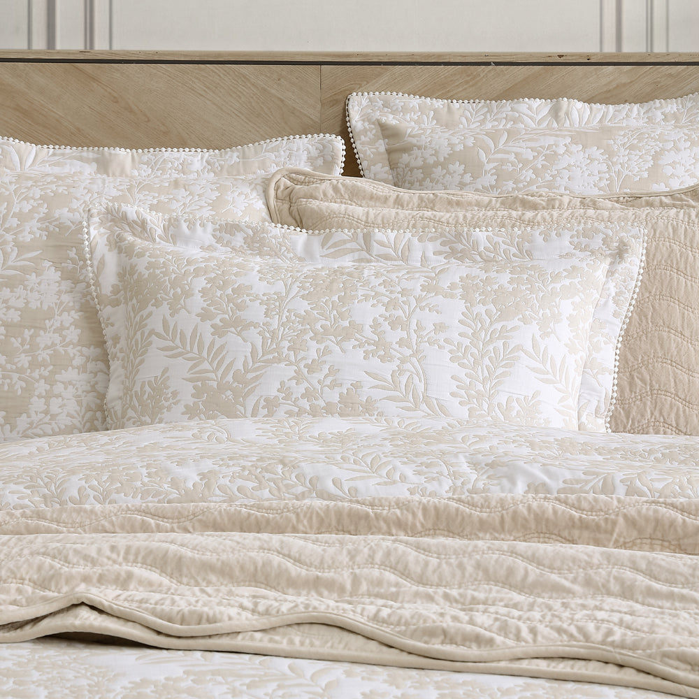 Quinn Stone Quilt Cover Set | Queen Bed