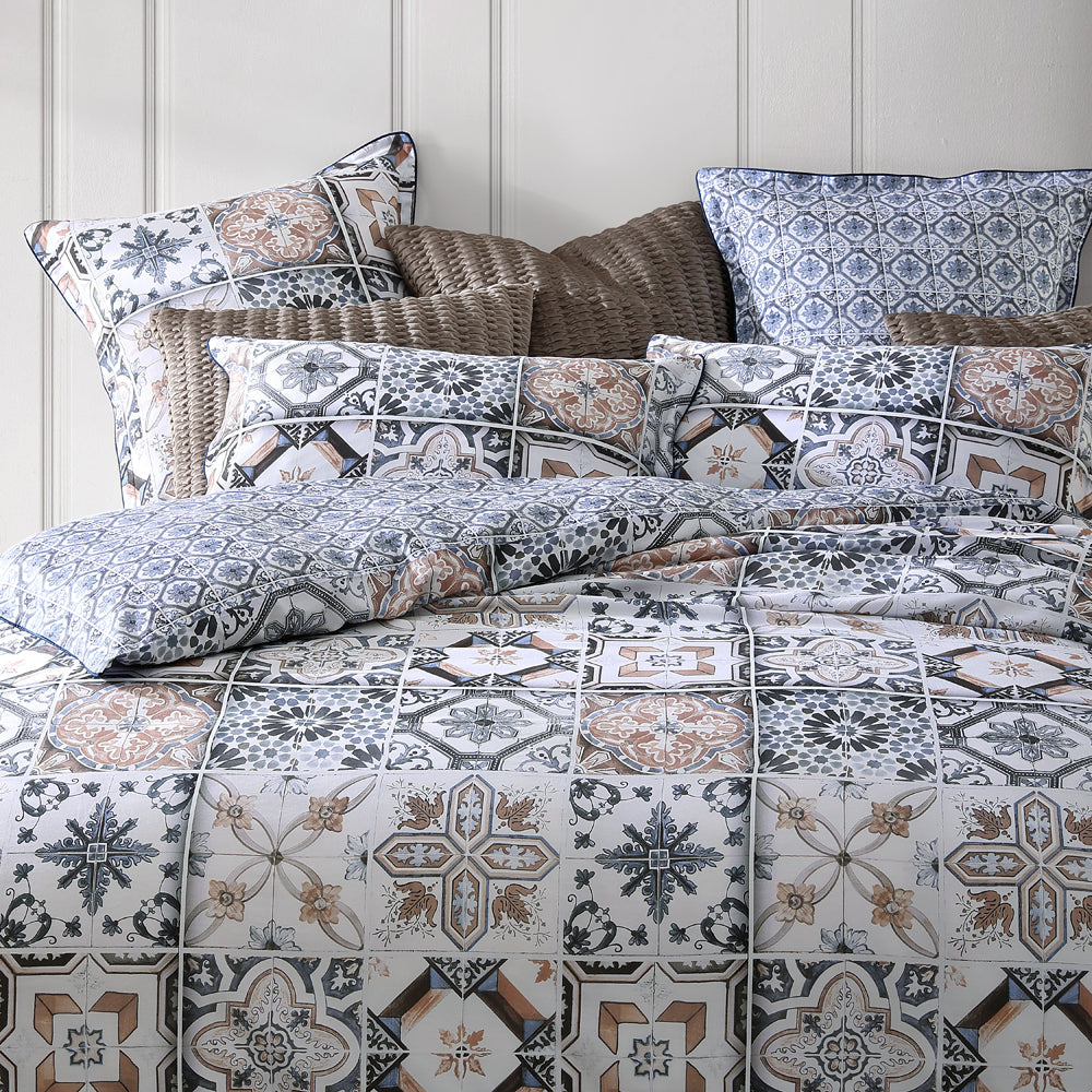 Restore Navy Quilt Cover Set | King Bed