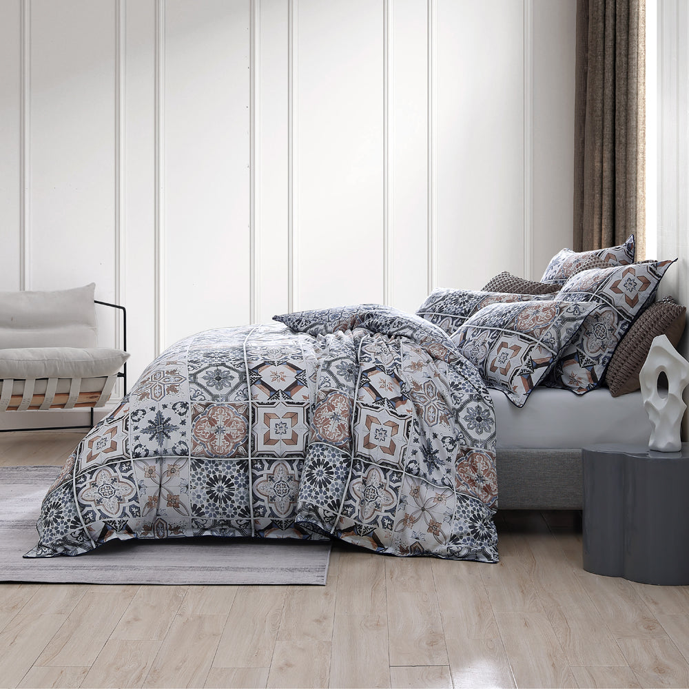 Restore Navy Quilt Cover Set | King Bed