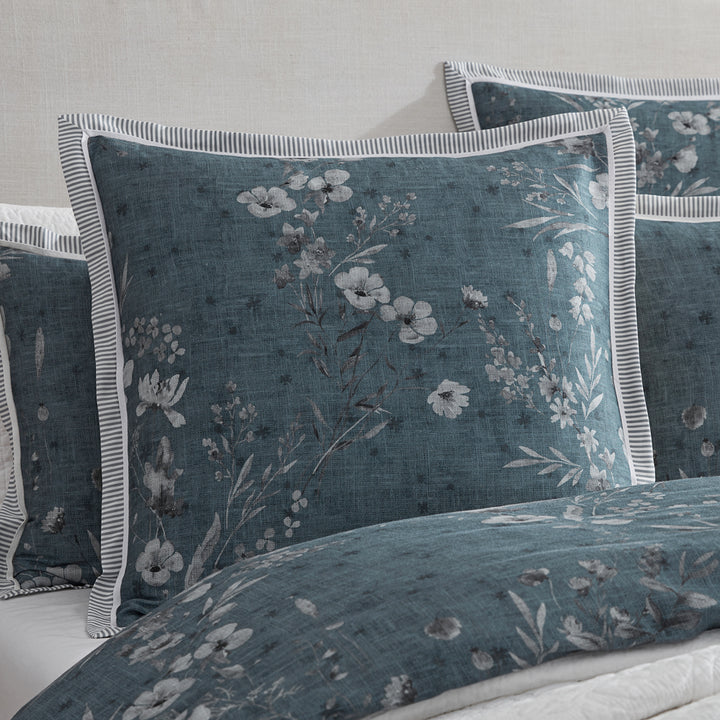 Private Collection Samaria Teal European Pillowcase Lifestyle | My Linen