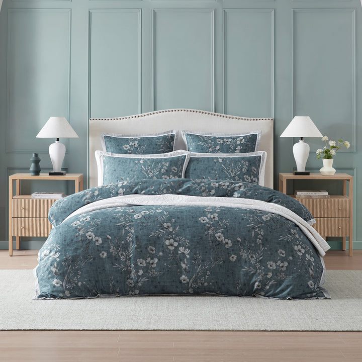 Private Collection Samaria Teal Quilt Cover Set | My Linen