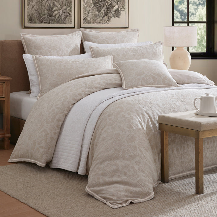 Private Collection Savanna Natural Quilt Cover Set Closeup | My Linen