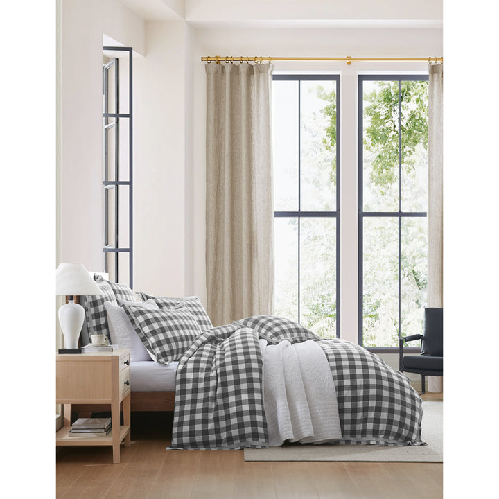 Private Collection Waverley Charcoal Quilt Cover Set Side | My Linen