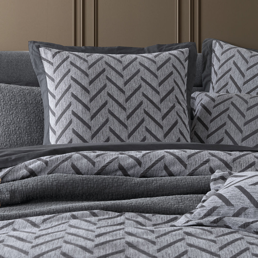 Westport Charcoal European Pillowcase