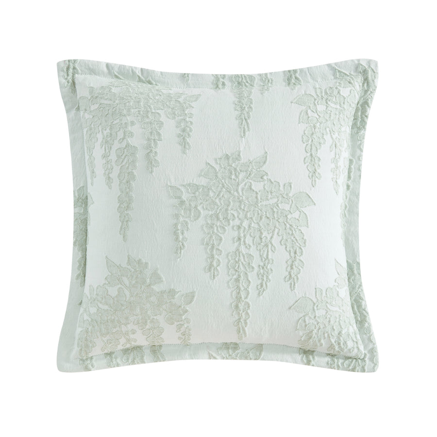 Private Collection Wisteria Sage Square Filled Cushion | My Linen