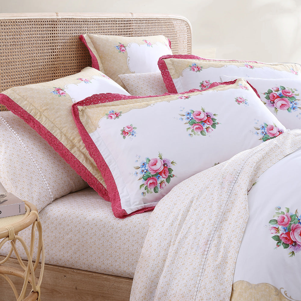 Bouquet Scroll Quilt Cover Set | King Bed