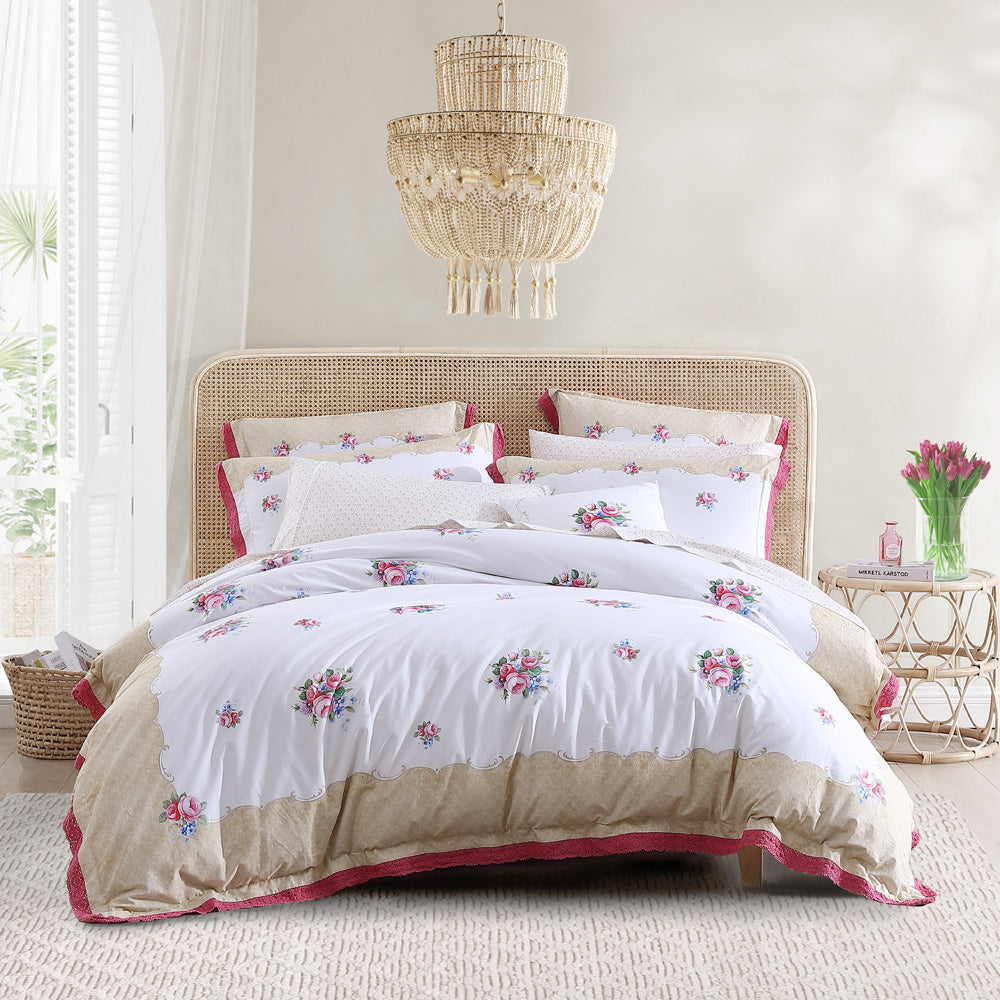 Bouquet Scroll Quilt Cover Set | King Bed