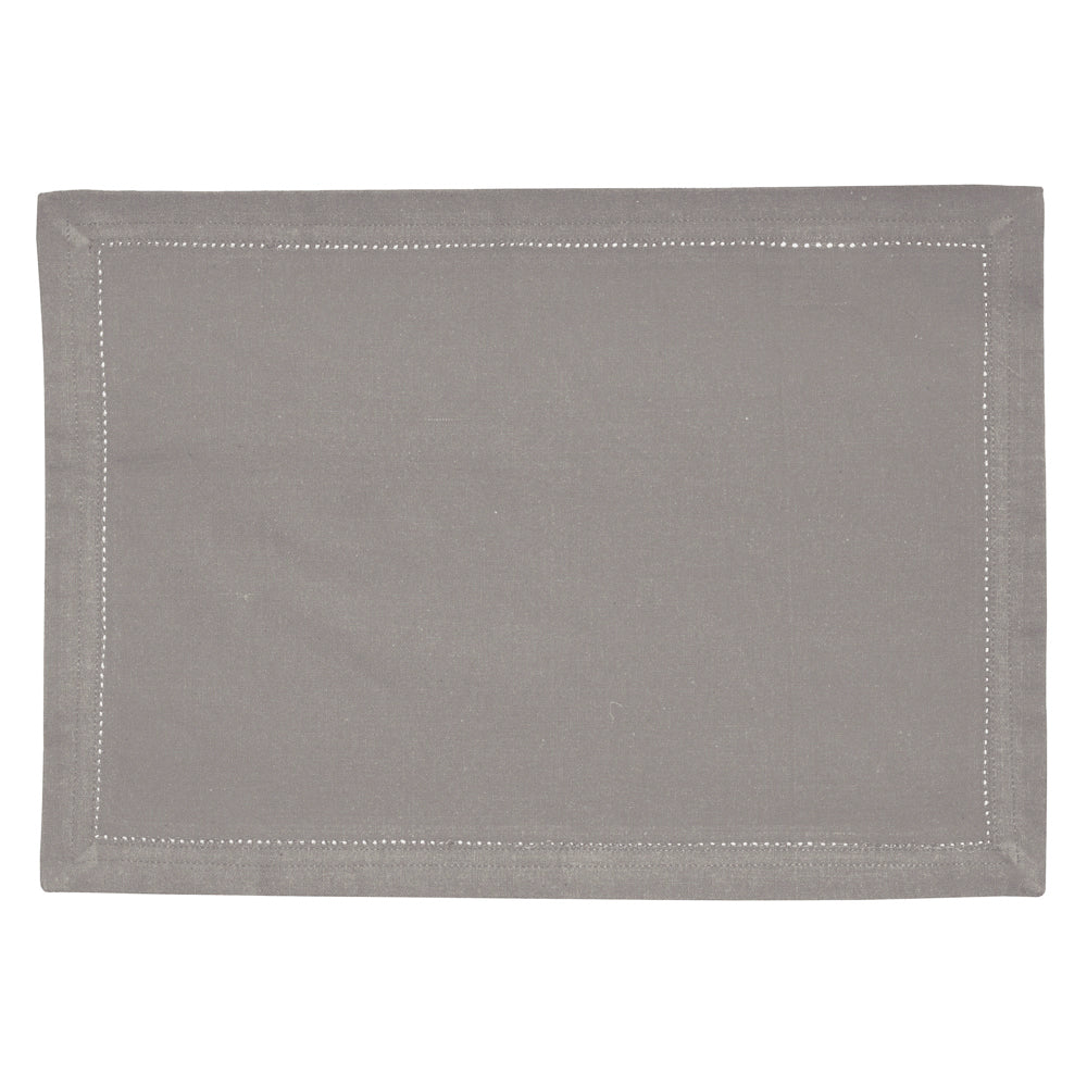 Hemstitch Placemat Grey | 2 Pack
