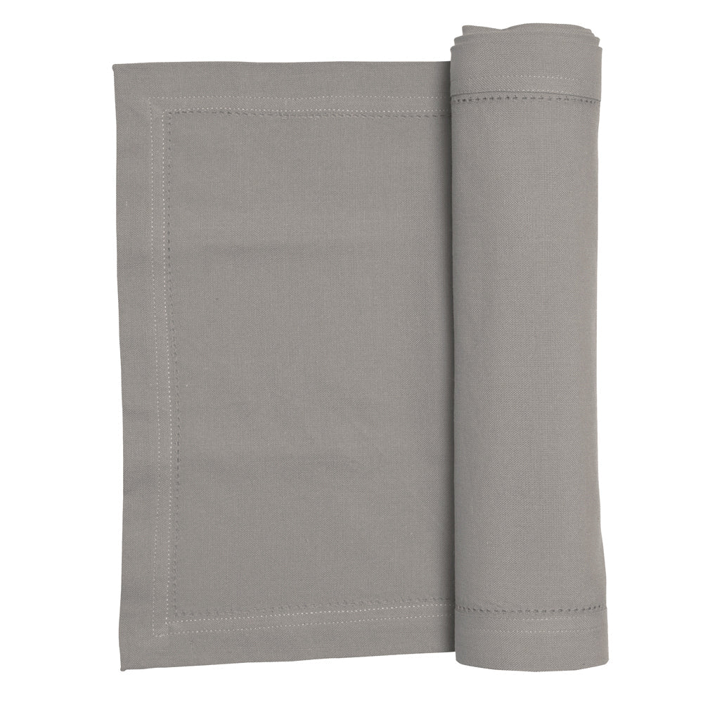 Hemstitch Table Runner Grey | 135cm