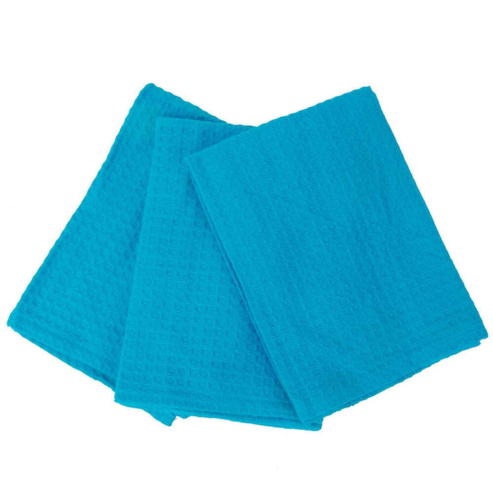 London Waffle Tea Towel Aqua | 3 Pack