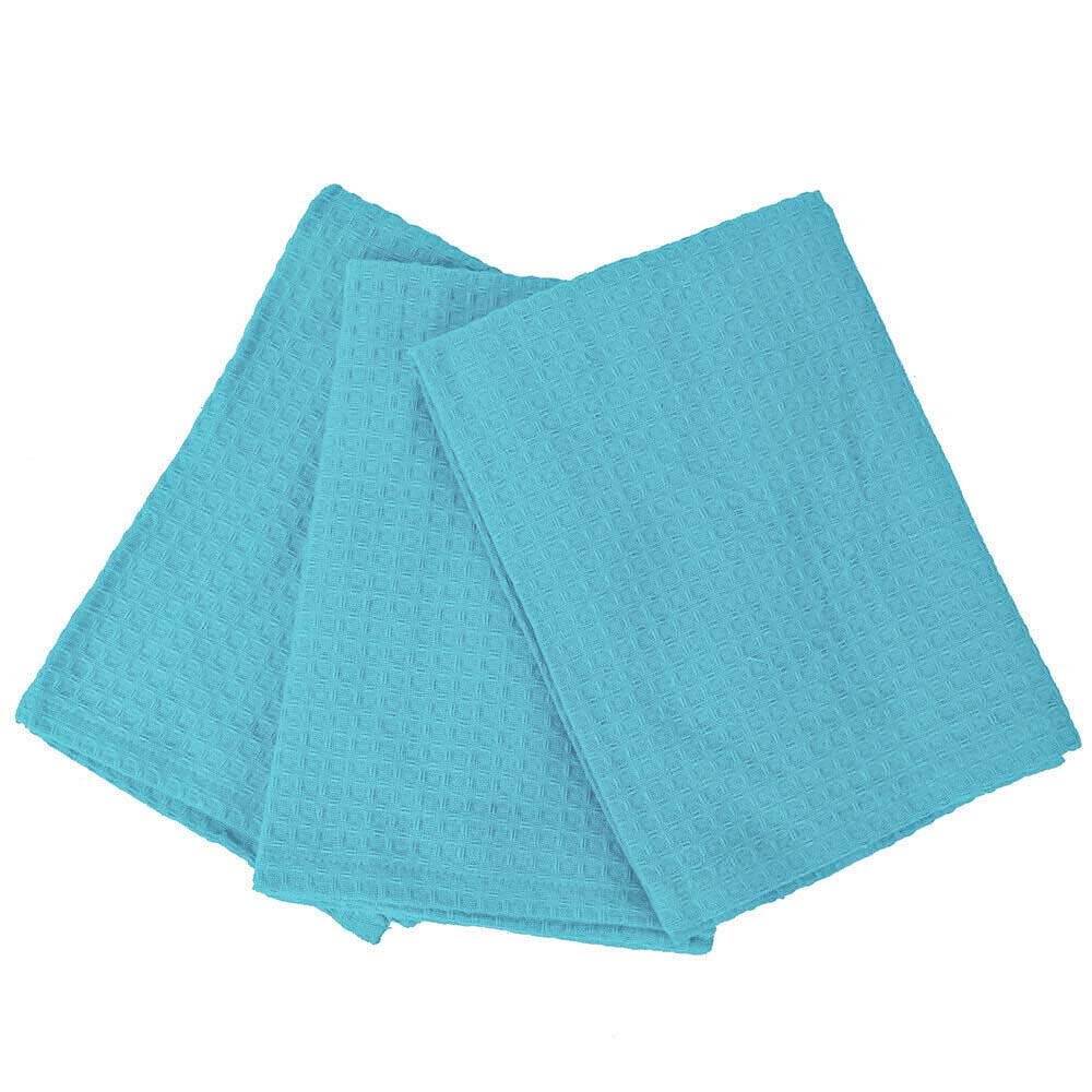 London Waffle Tea Towel Island Paradise Blue | 3 Pack