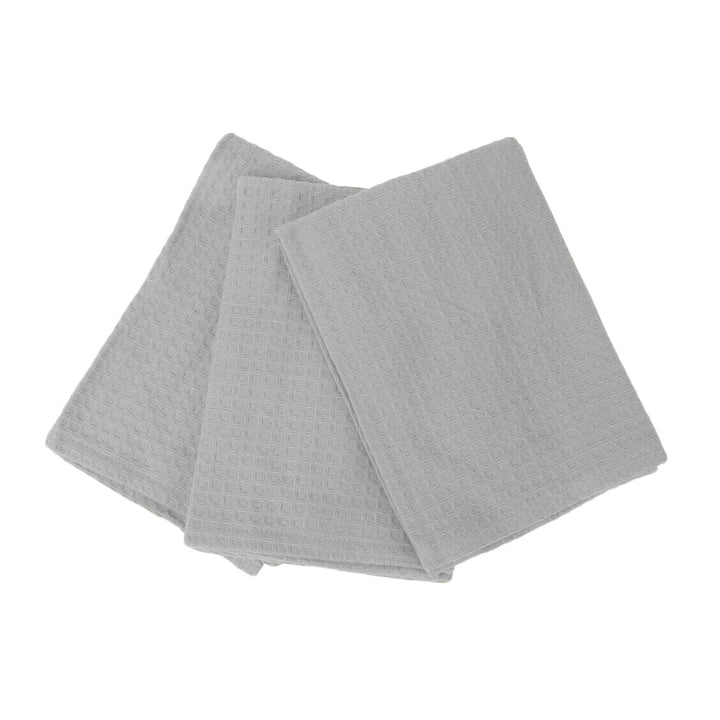 London Waffle Tea Towel Silver | 3 Pack