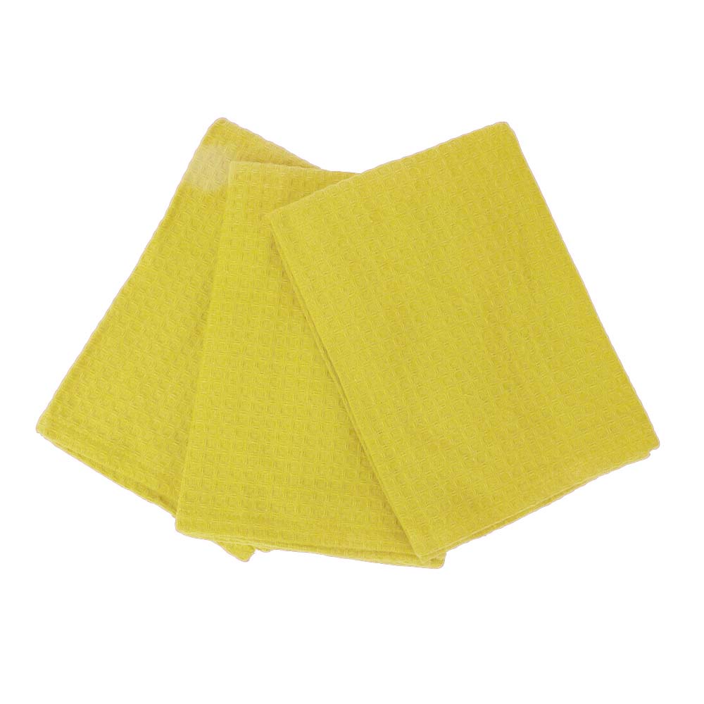 London Waffle Tea Towel Yellow | 3 Pack