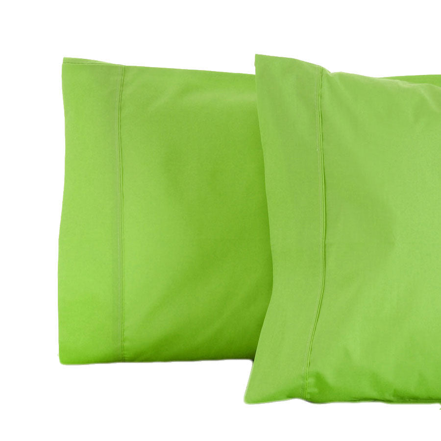La Via 100% Cotton 400TC Lime Standard Pillowcase | 2 Pack