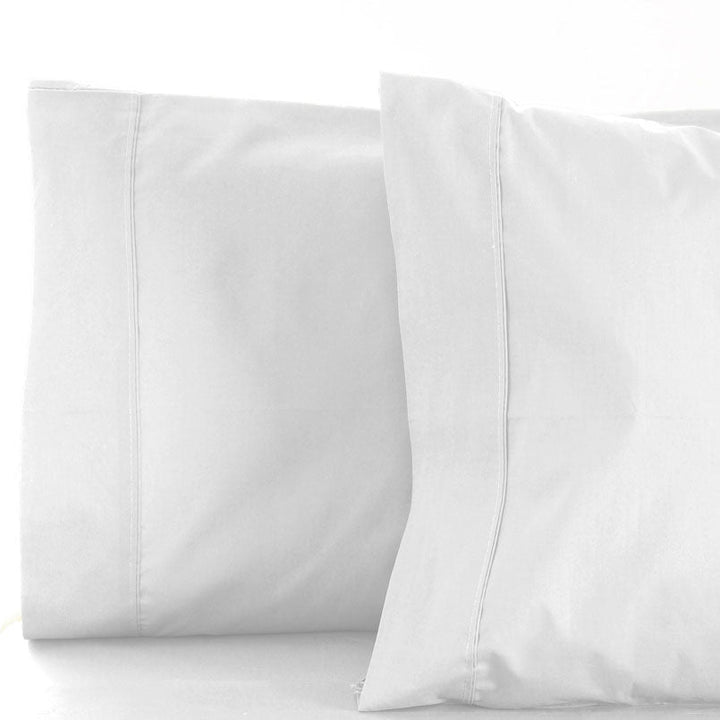 La Via 100% Cotton Flat Sheet 400TC White | King Bed Mega