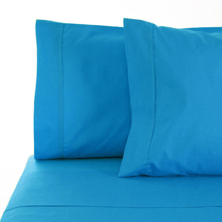 La Via 100% Cotton Fitted Sheet 400TC Aqua | King Bed