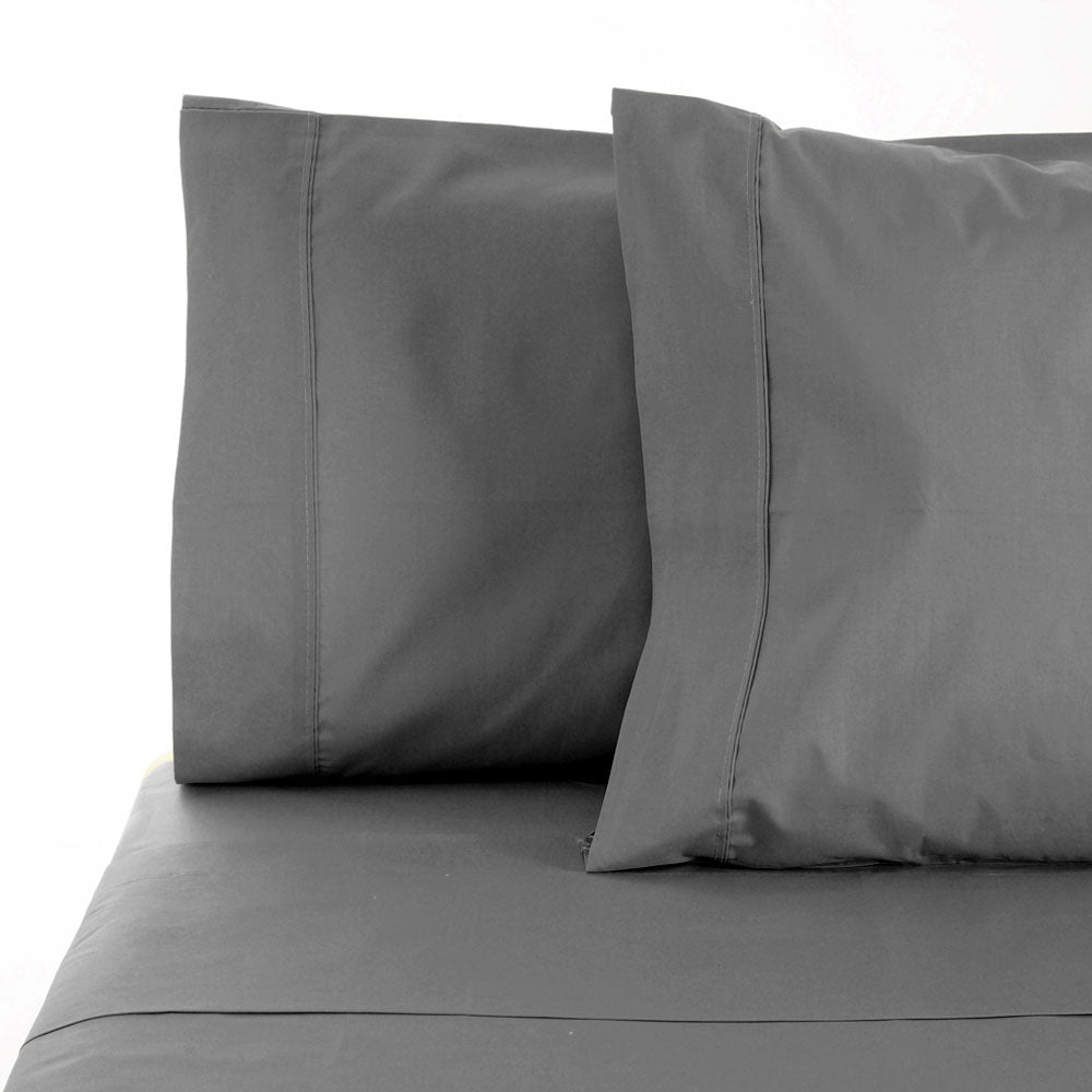 La Via 100% Cotton Fitted Sheet 400TC Midnight | Single Bed