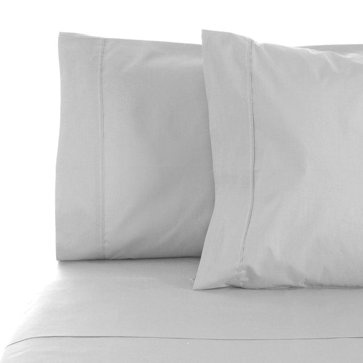 La Via 100% Cotton Fitted Sheet 400TC Silver | Long Single Bed