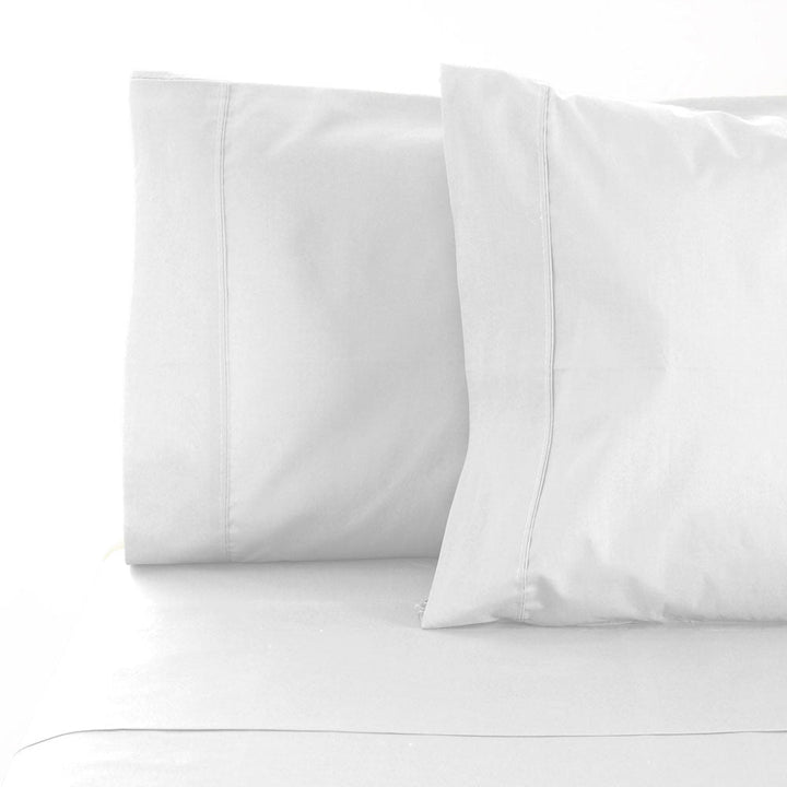 La Via 100% Cotton Fitted Sheet 400TC White | King Single Bed