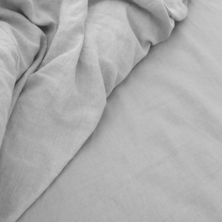 Doux 100% Linen Sheet Set Grey | King Bed