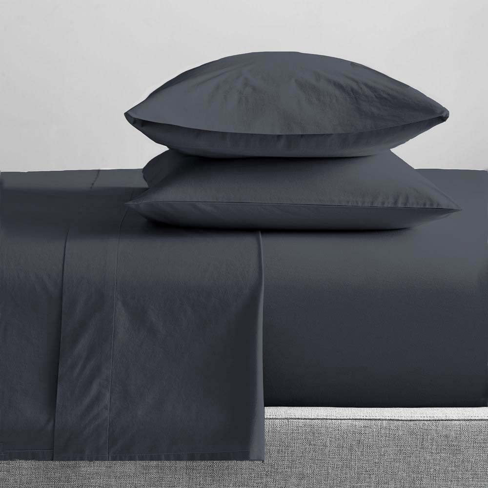 100% Organic Cotton Percale Sheet Set 300TC Turbulence | Split King Bed