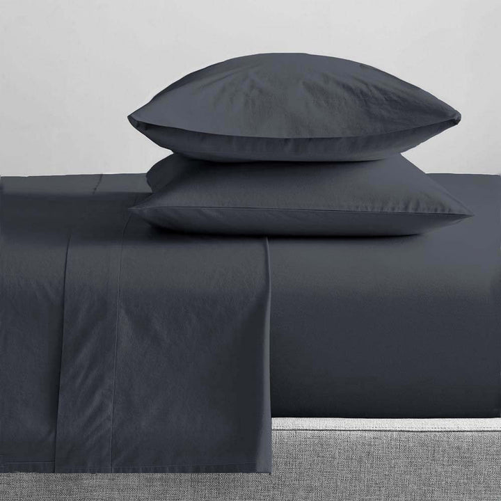 100% Organic Cotton Percale Sheet Set 300TC Turbulence | Split King Bed