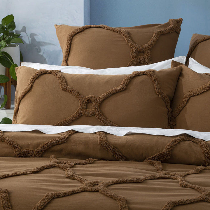 Moroccan Wood Quilt Cover Set | Queen Bed