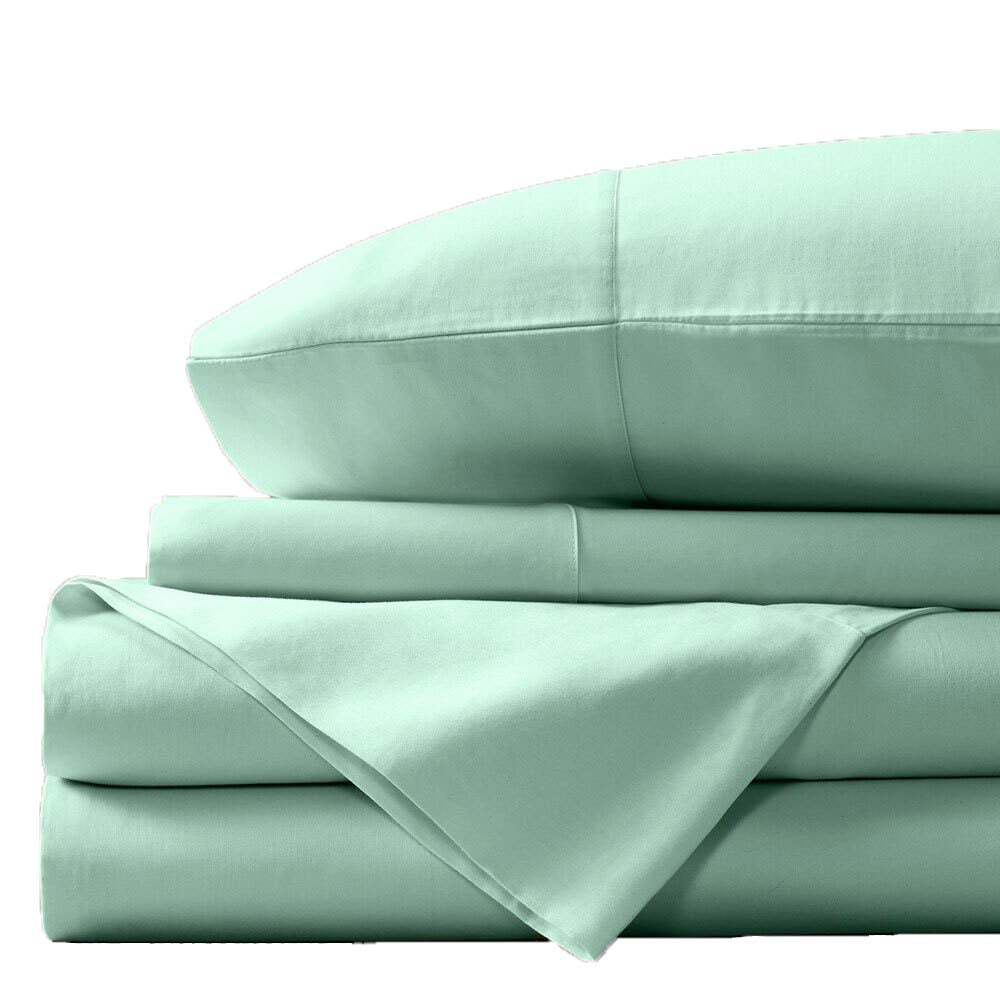 Luxury Bamboo Cotton Sheet Set 400TC Aqua | Double Bed