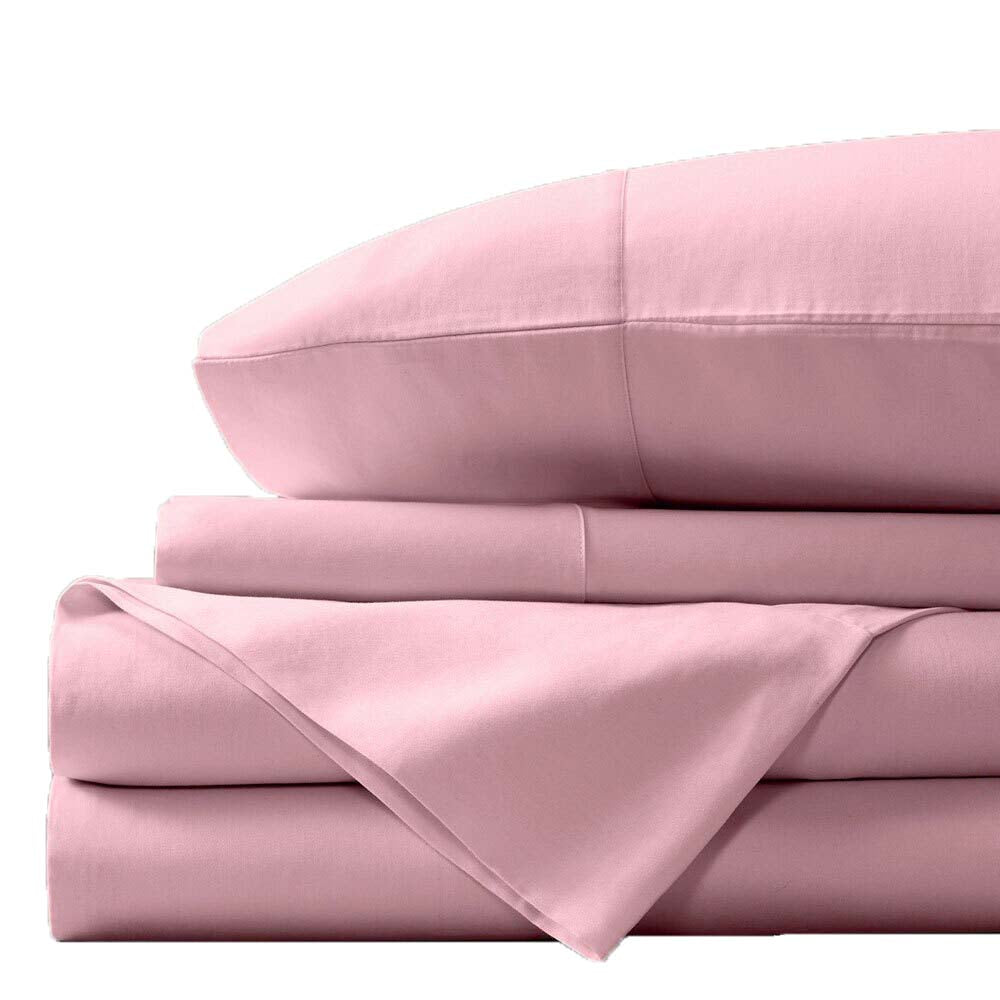 Luxury Bamboo Cotton Sheet Set 400TC Pink | King Bed