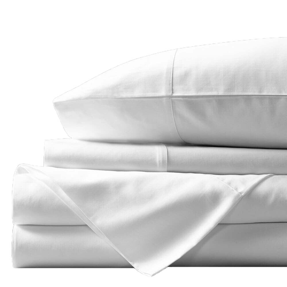 Luxury Bamboo Cotton Sheet Set 400TC White | Double Bed