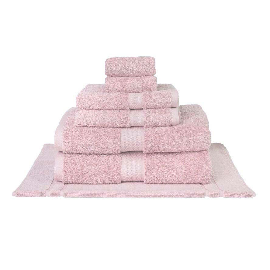 100% Combed Cotton Towels Baby Pink | 7pc Bath Sheet Set