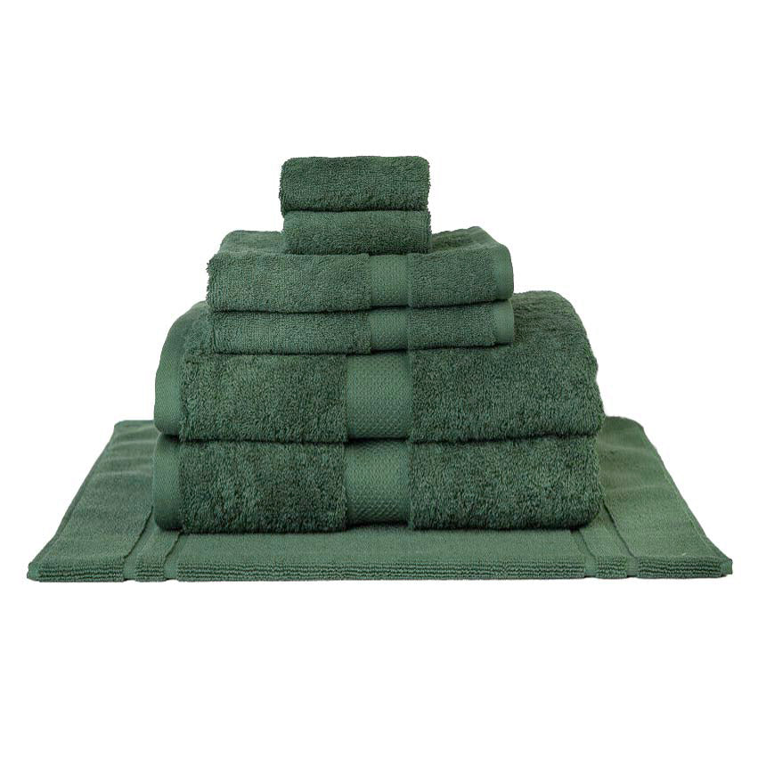 100% Combed Cotton Towels Forest | 7pc Bath Sheet Set