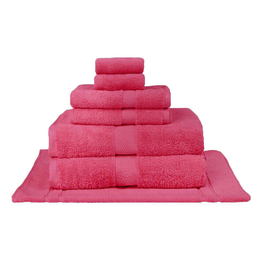 100% Combed Cotton Towels Fuchsia | 7pc Bath Sheet Set