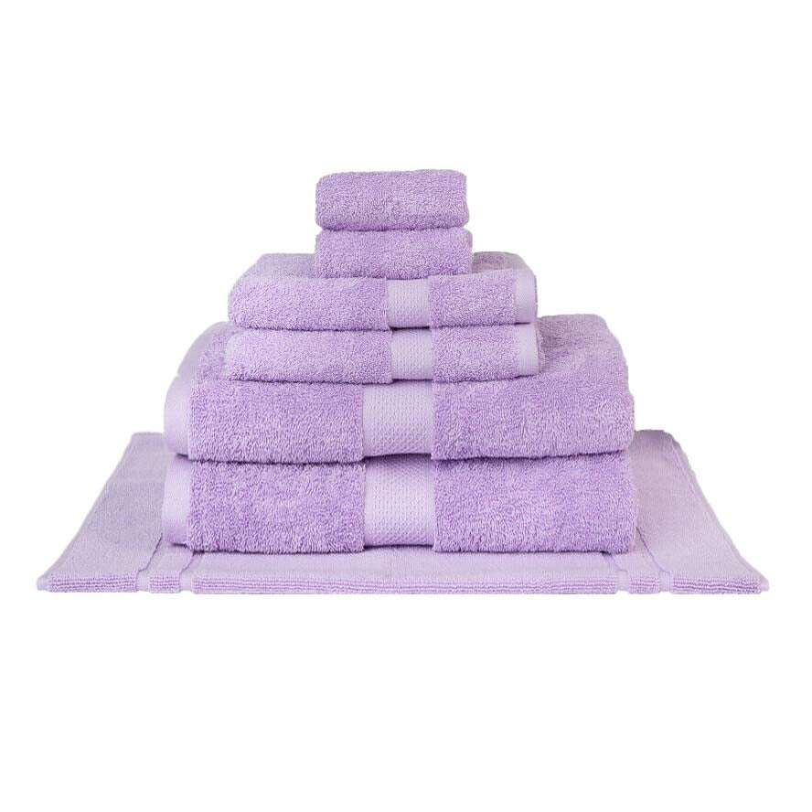 100% Combed Cotton Towels Lilac | 7pc Bath Sheet Set