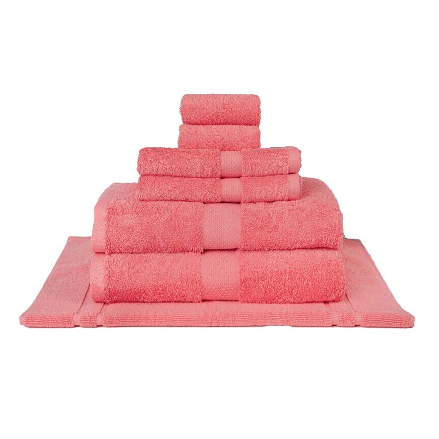 100% Combed Cotton Towels Lip Gloss | 7pc Bath Sheet Set