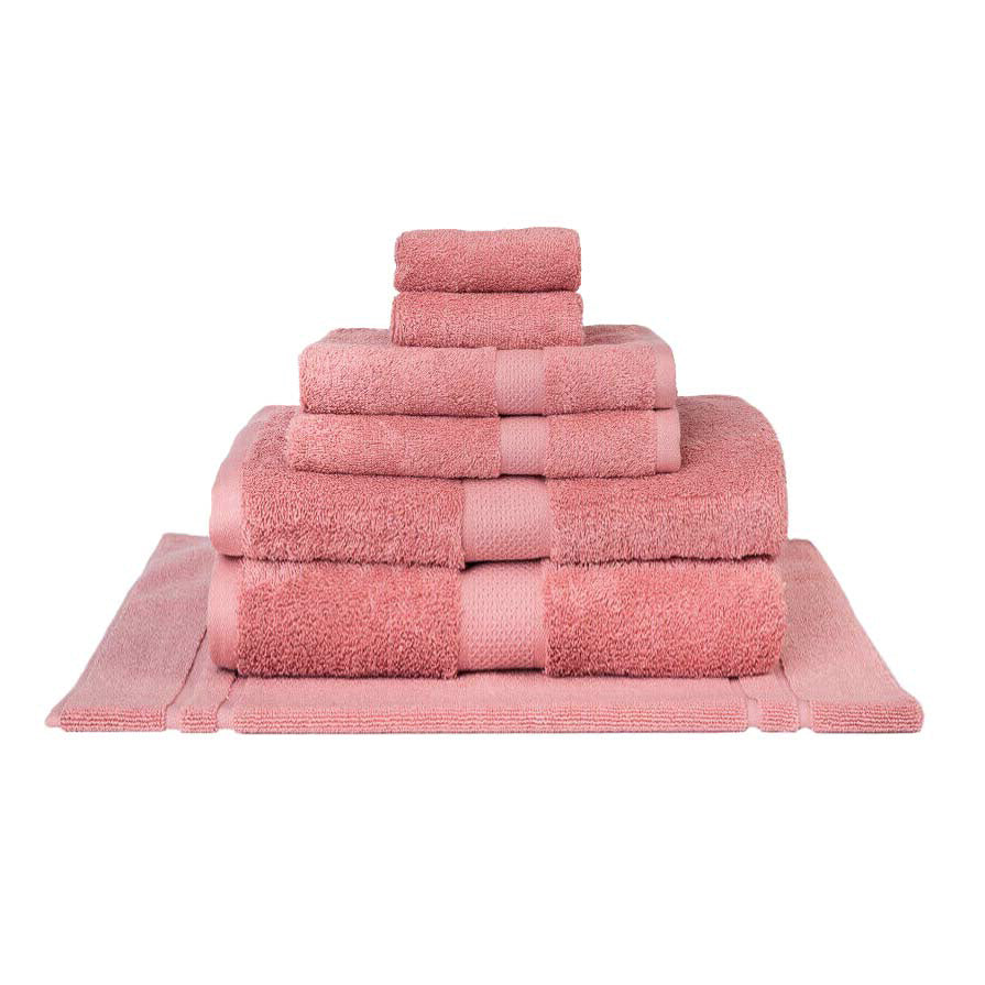 100% Combed Cotton Towels Rose Pink | 7pc Bath Sheet Set