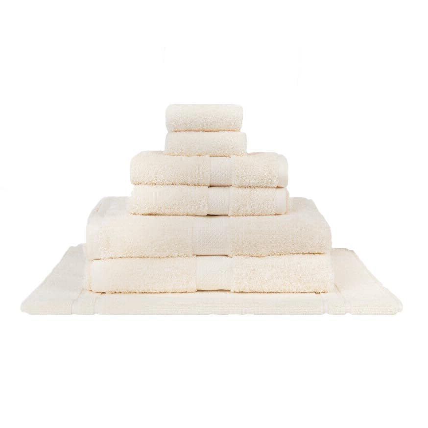 100% Combed Cotton Towels Cream | 7pc Bath Towel Set