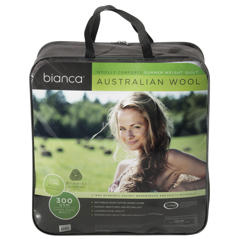 Australian Wool Summer Quilt / Doona 300GSM | Super King