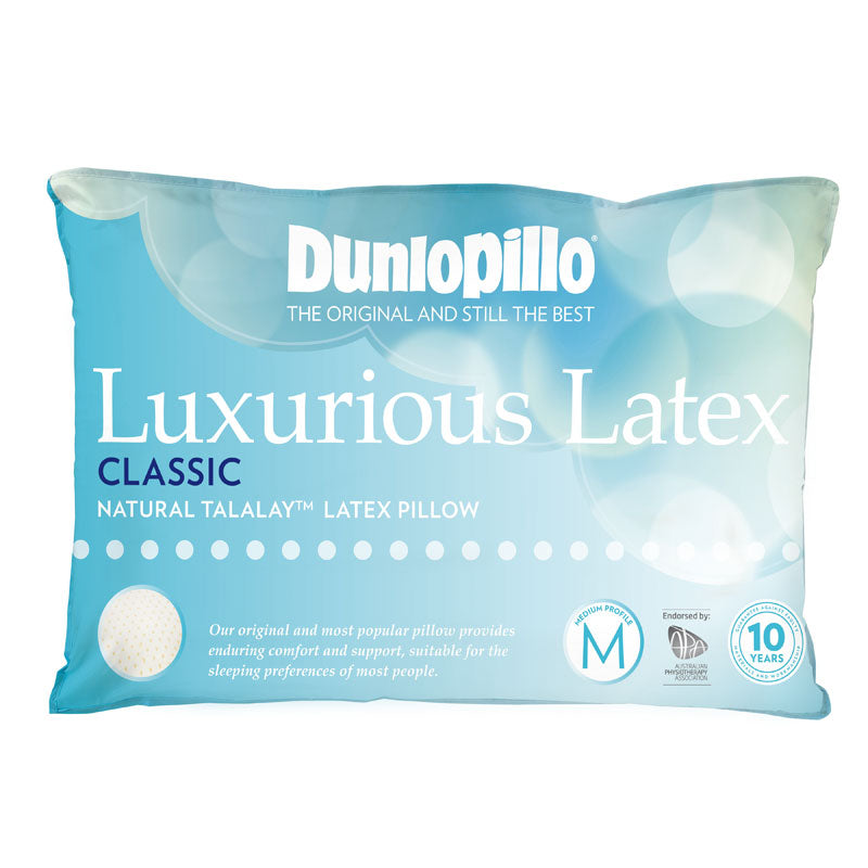 Luxurious Latex Classic Medium Profile Pillow