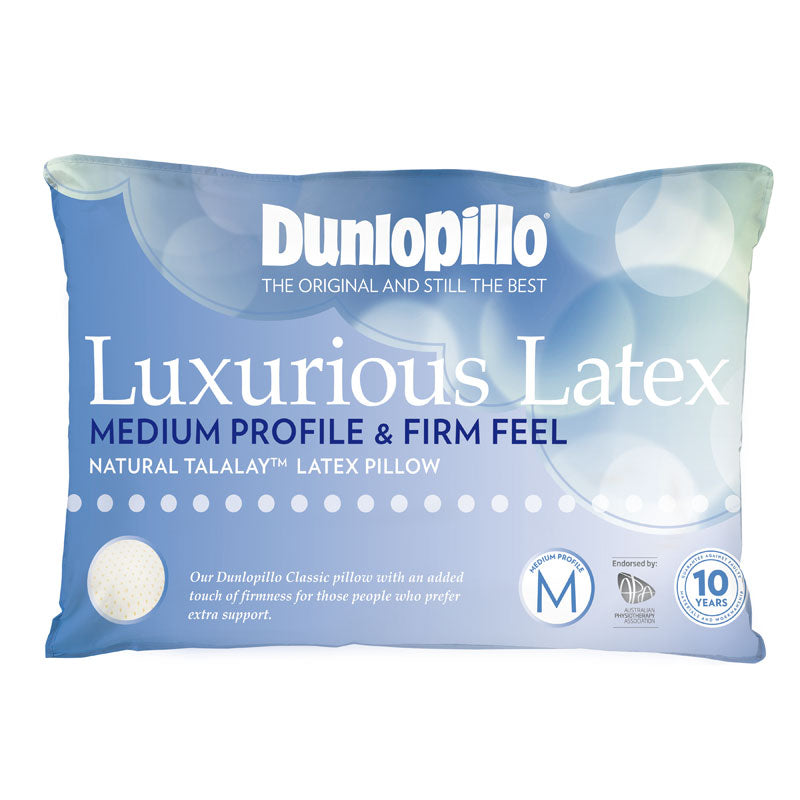 Luxurious Latex Medium Profile Firm Feel Pillow