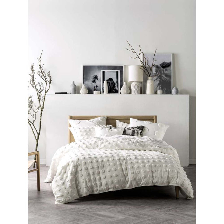 Haze White Quilt Cover Set | Single Bed