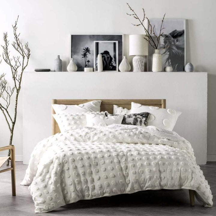 Haze White Quilt Cover Set | Single Bed