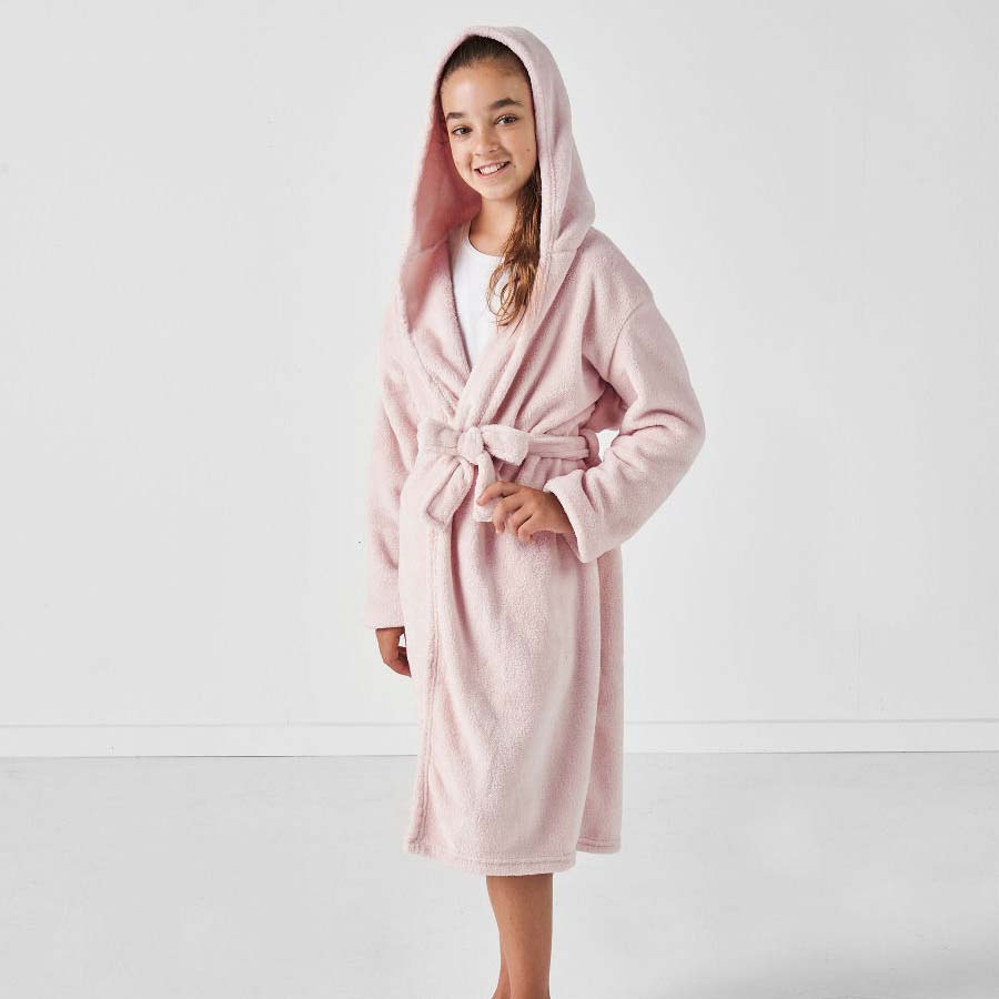 Plush Kids Bathrobe Blush | Kids Small Size 4