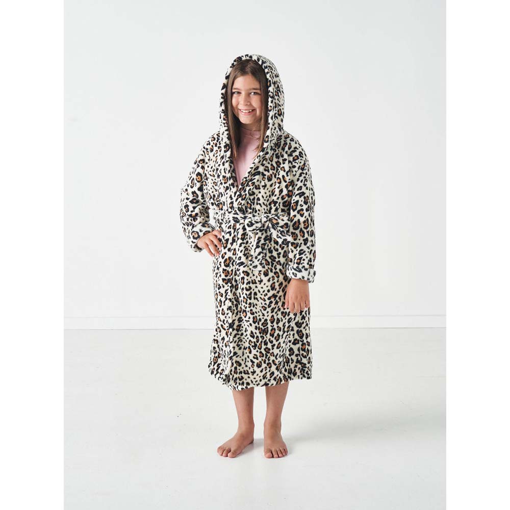 Plush Kids Bathrobe Leopard | Kids Small Size 4