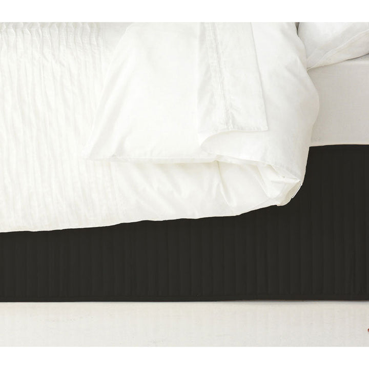 Black Quilted Valance | Queen Bed