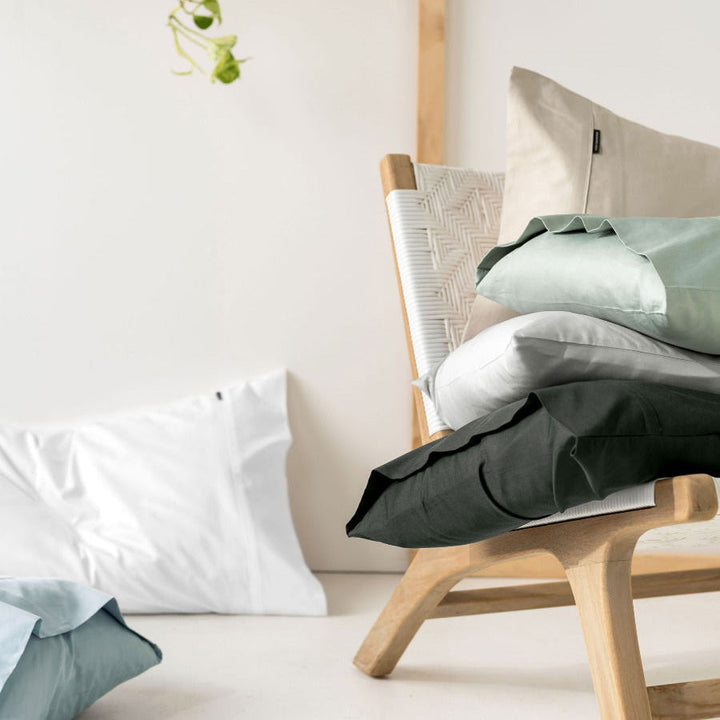 Augusta 100% Cotton 500TC Grey Standard Pillowcase