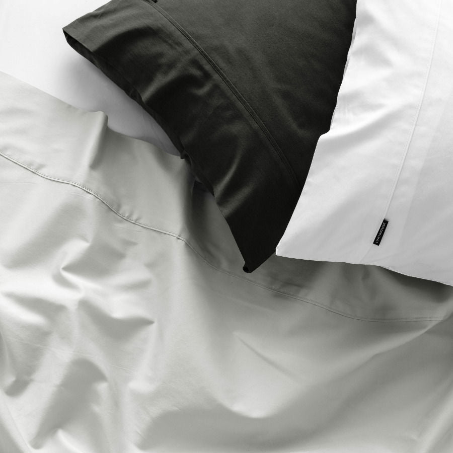 Augusta 100% Cotton 500TC Grey Standard Pillowcase
