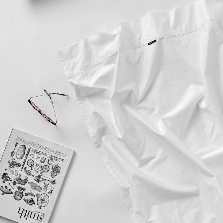 Augusta 100% Cotton Fitted Sheet 500TC White | King Bed 60cm