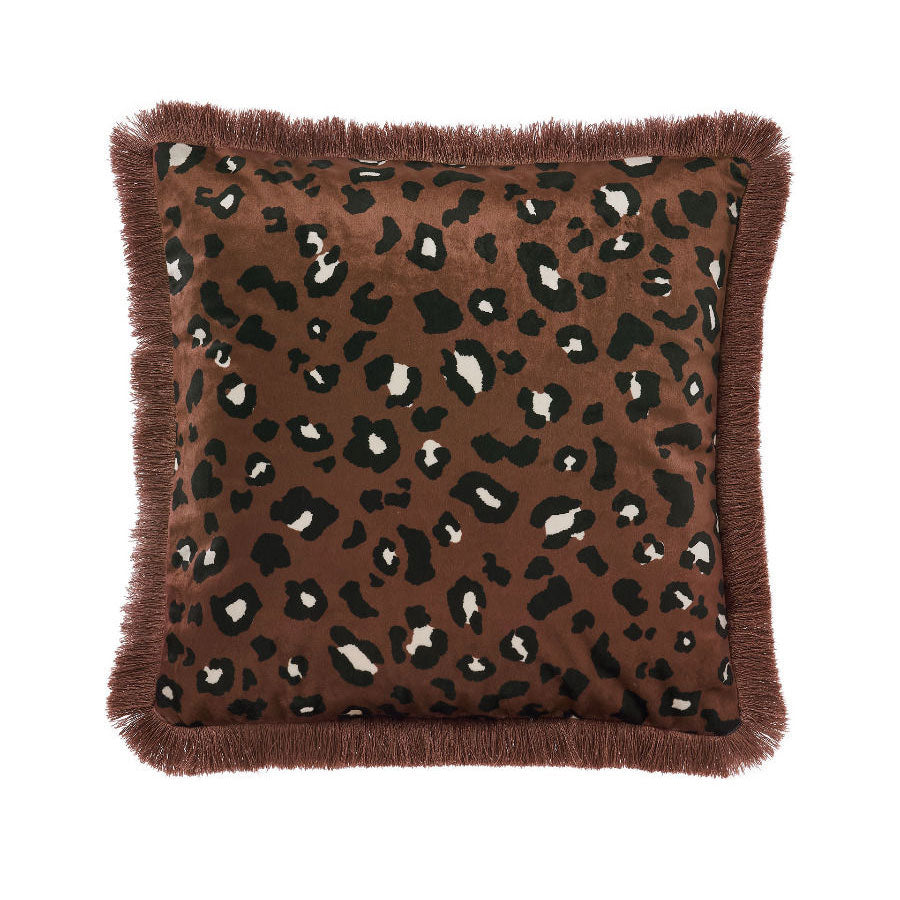 Ayanna Cinnamon Square Filled Cushion