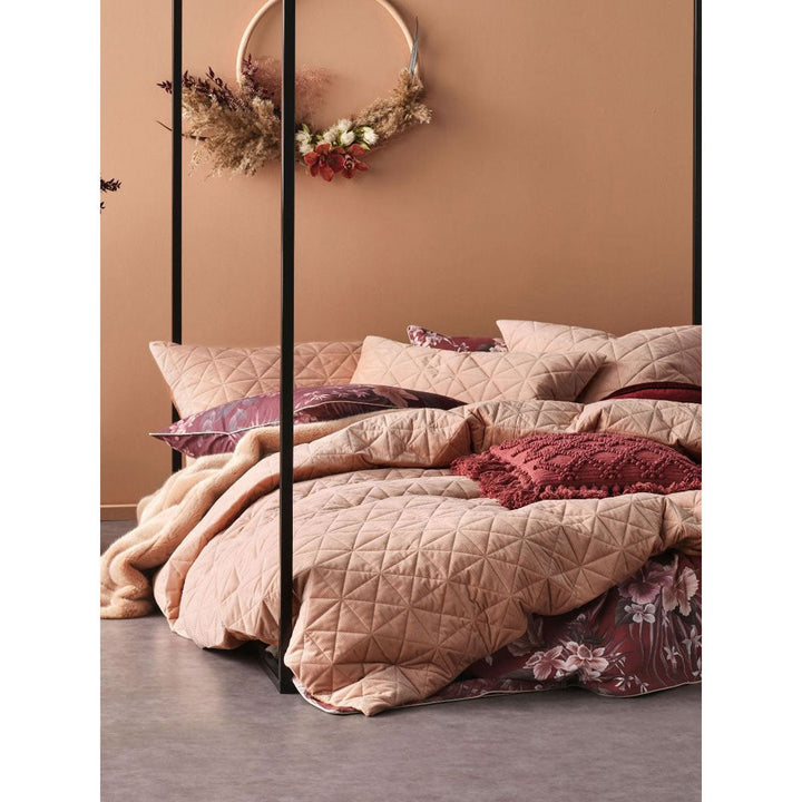 Heath Terracotta Quilt Cover Set | Single Bed